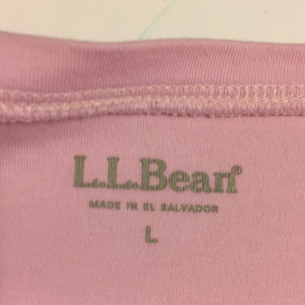 LL Bean Pink Boatneck 3/4 Sleeve T-shirt Size Large - Picture 4 of 6